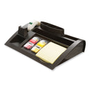 Post-it Notes Dispenser with Weighted Base, 9 Compartments, Plastic, 10.25 x 6.75 x 2.75, Black