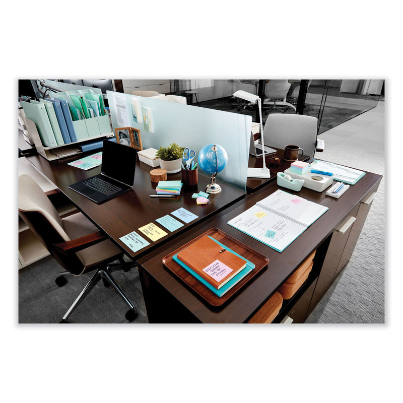 Post-it Original Pads in Beachside Cafe Collection Colors, 3" x 5", 100 Sheets/Pad, 5 Pads/Pack