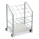 Safco Wire Roll/Files, 12 Compartments, 18w x 12.75d x 24.5h, Gray
