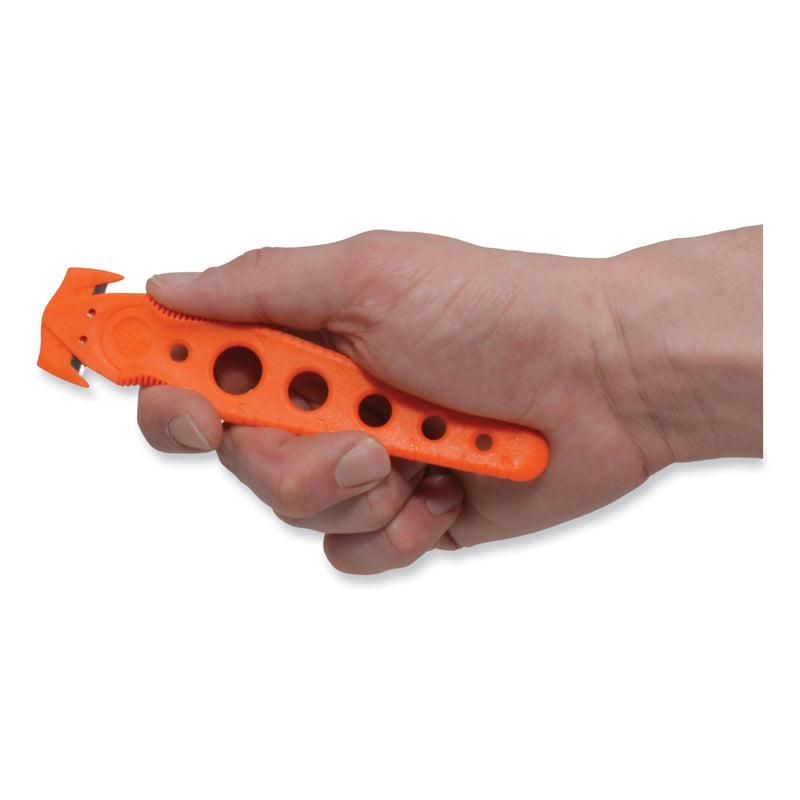 Westcott Safety Cutter, 1.2" Blade, 5.75" Plastic Handle, Orange, 5/Pack