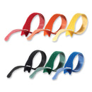 VELCRO ONE-WRAP Ties and Straps, 0.5" x 8", Assorted Colors, 60/Pack