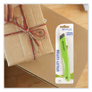 Westcott Safety Ceramic Blade Box Cutter, 0.5" Blade, 5.5" Plastic Handle, Green