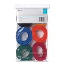 VELCRO ONE-WRAP Ties and Straps, 0.5" x 8", Assorted Colors, 60/Pack