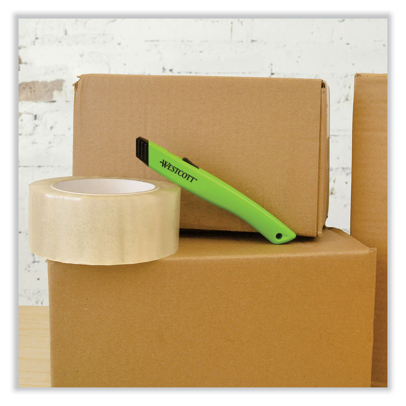 Westcott Safety Ceramic Blade Box Cutter, 0.5" Blade, 5.5" Plastic Handle, Green