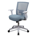 Workspace by Alera Mesh Back Fabric Task Chair, Supports Up to 275 lb, 17.32" to 21.1" Seat Height, Seafoam Blue Seat/Back