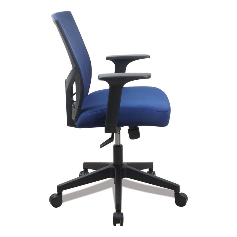 Workspace by Alera Mesh Back Fabric Task Chair, Supports Up to 275 lb, 17.32" to 21.1" Seat Height, Navy Seat, Navy Back