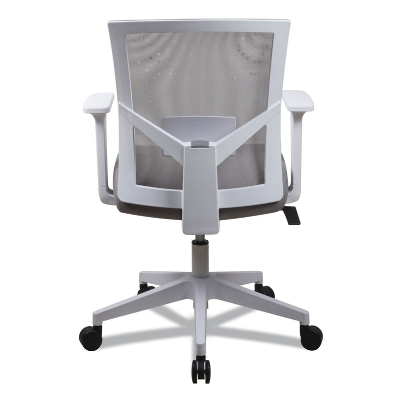 Workspace by Alera Mesh Back Fabric Task Chair, Supports Up to 275 lb, 17.32" to 21.1" Seat Height, Gray Seat, Gray Back