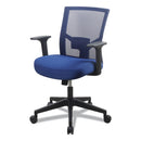 Workspace by Alera Mesh Back Fabric Task Chair, Supports Up to 275 lb, 17.32" to 21.1" Seat Height, Navy Seat, Navy Back