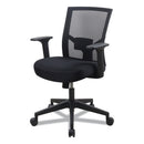 Workspace by Alera Mesh Back Fabric Task Chair, Supports Up to 275 lb, 17.32" to 21.1" Seat Height, Black Seat, Black Back