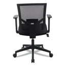 Workspace by Alera Mesh Back Fabric Task Chair, Supports Up to 275 lb, 17.32" to 21.1" Seat Height, Black Seat, Black Back