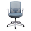Workspace by Alera Mesh Back Fabric Task Chair, Supports Up to 275 lb, 17.32" to 21.1" Seat Height, Seafoam Blue Seat/Back