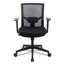 Workspace by Alera Mesh Back Fabric Task Chair, Supports Up to 275 lb, 17.32" to 21.1" Seat Height, Black Seat, Black Back