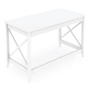 Workspace by Alera Farmhouse Writing Desk, 47.24" x 23.62" x 29.53", White