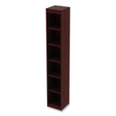 Alera Valencia Series Narrow Profile Bookcase, Six-Shelf, 11.81w x 11.81d x 71.73h, Mahogany
