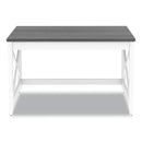 Workspace by Alera Farmhouse Writing Desk, 47.24" x 23.62" x 29.53", Gray