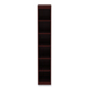 Alera Valencia Series Narrow Profile Bookcase, Six-Shelf, 11.81w x 11.81d x 71.73h, Mahogany