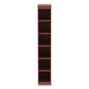 Alera Valencia Series Narrow Profile Bookcase, Six-Shelf, 11.81w x 11.81d x 71.73h, Medium Cherry