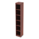 Alera Valencia Series Narrow Profile Bookcase, Six-Shelf, 11.81w x 11.81d x 71.73h, Medium Cherry