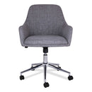 Workspace by Alera Mid-Century Task Chair, Supports Up to 275 lb, 18.9" to 22.24" Seat Height, Gray Seat, Gray Back