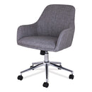Workspace by Alera Mid-Century Task Chair, Supports Up to 275 lb, 18.9" to 22.24" Seat Height, Gray Seat, Gray Back