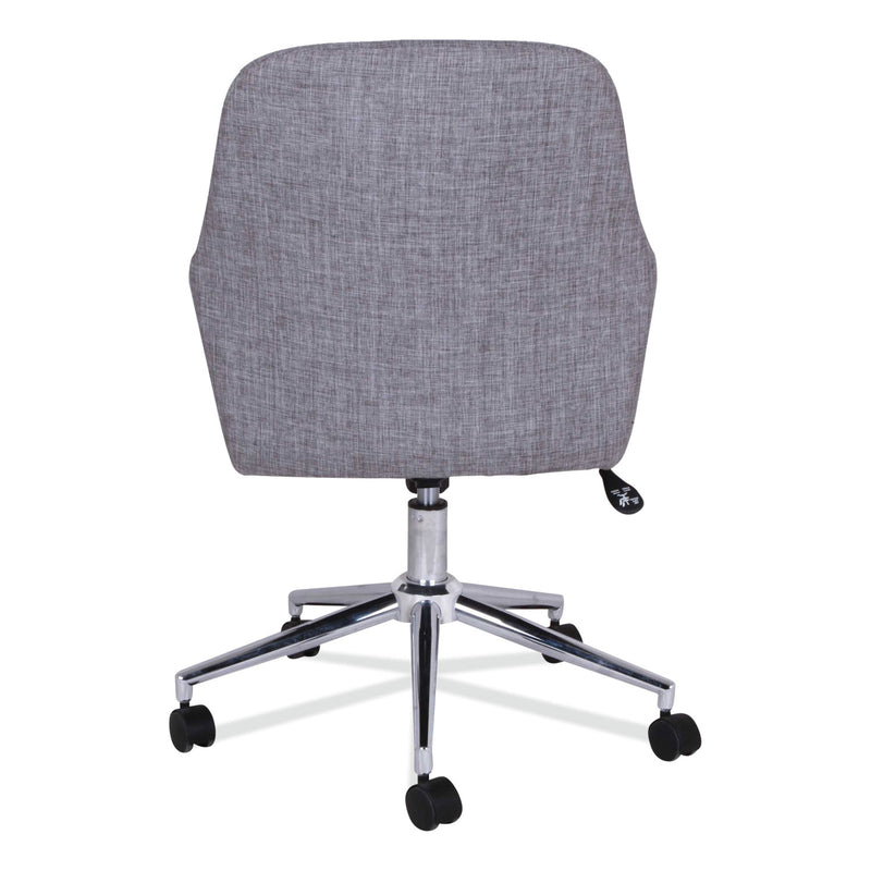 Workspace by Alera Mid-Century Task Chair, Supports Up to 275 lb, 18.9" to 22.24" Seat Height, Gray Seat, Gray Back