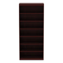 Alera Valencia Series Square Corner Bookcase, Seven-Shelf, 35.63w x 11.81d x 83.86h, Mahogany