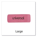 Universal Bevel Block Erasers, For Pencil Marks, Slanted-Edge Rectangular Block, Large, Pink, 20/Pack