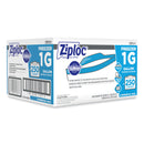 Ziploc Double Zipper Freezer Bags, 1 gal, 2.7 mil, 10.56" x 10.75", Clear, 250/Carton