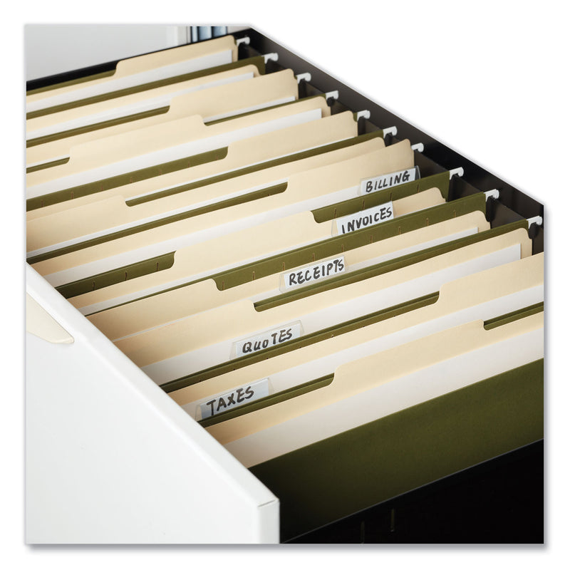 Universal Hanging File Folders, Legal Size, 1/5-Cut Tabs, Standard Green, 50/Carton