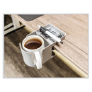 deflecto Standing Desk Cup Holder Organizer, Two Sections, 3.94 x 7.04 x 3.54, Gray