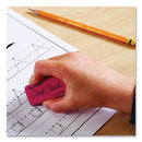 Paper Mate Pink Pearl Eraser, For Pencil Marks, Rectangular Block, Large, Pink, 3/Pack