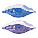 Paper Mate DryLine Grip Correction Tape, Blue/Purple Applicators, 0.2" x 335",  2/Pack