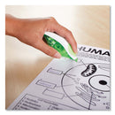Paper Mate DryLine Grip Correction Tape, Non-Refillable, Gray/Green Applicator, 0.2" x 335"