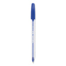 Paper Mate InkJoy 50ST Ballpoint Pen, Stick, Medium 1 mm, Blue Ink, White/Blue Barrel, 60/Pack