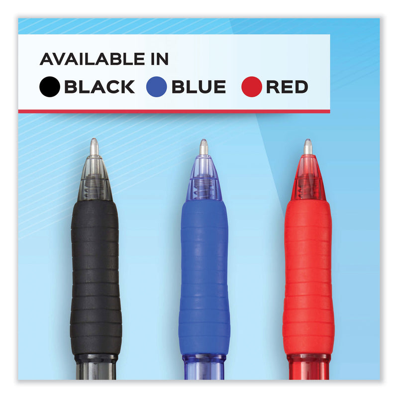 Paper Mate Profile Ballpoint Pen, Retractable, Medium 1 mm, Red Ink, Translucent Red Barrel, Dozen
