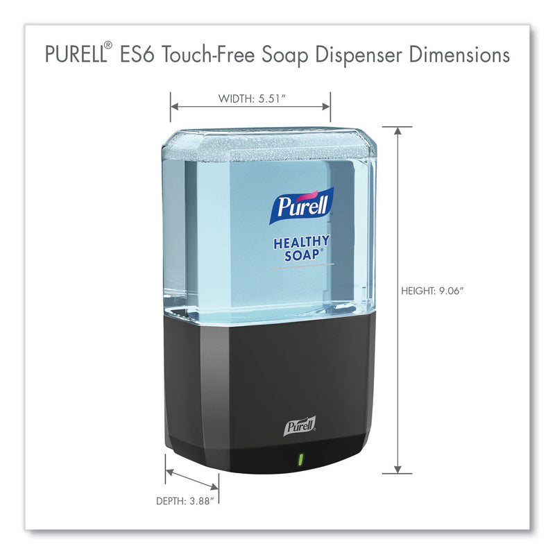 PURELL ES6 Soap Touch-Free Dispenser, 1,200 mL, 5.25 x 8.8 x 12.13, Graphite