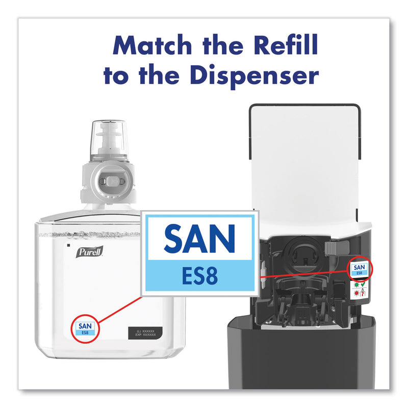 PURELL ES8 Touch Free Hand Sanitizer Dispenser, 1,200 mL, 5.25 x 8.56 x 12.13, Graphite