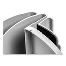 deflecto Standing Desk File Organizer, 2 Sections, Letter Size, 12 x 9.69 x 7.11, Gray