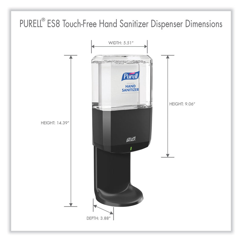 PURELL ES8 Touch Free Hand Sanitizer Dispenser, 1,200 mL, 5.25 x 8.56 x 12.13, Graphite