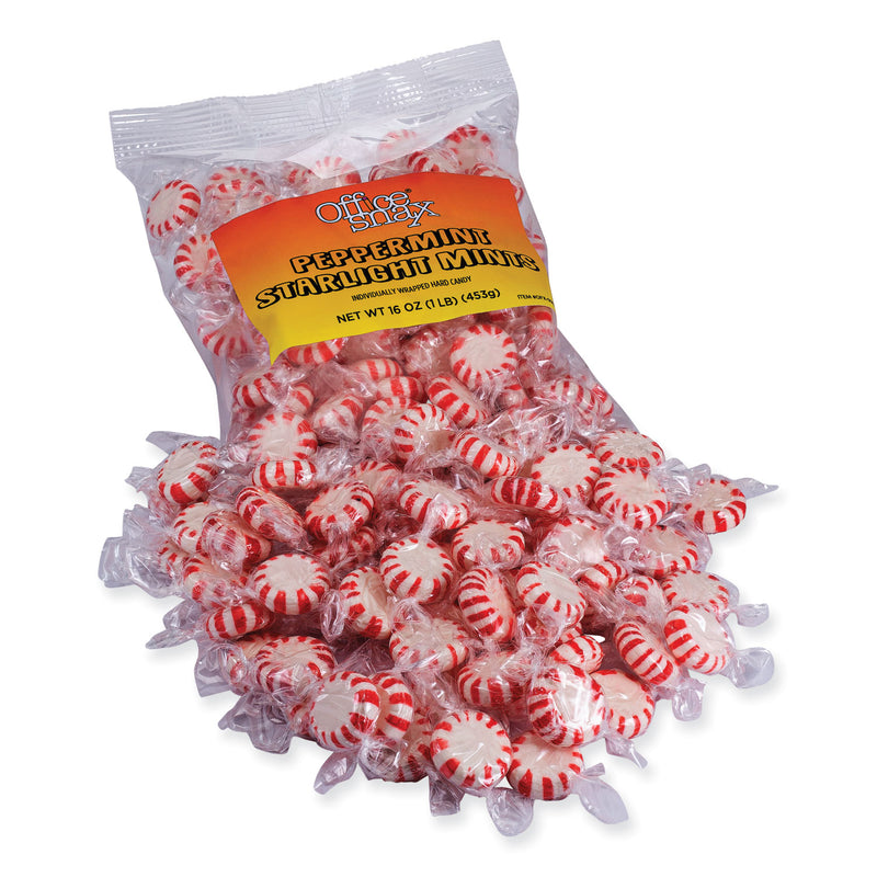 Office Snax Candy Assortments, Starlight Peppermint Candy, 1 lb Bag