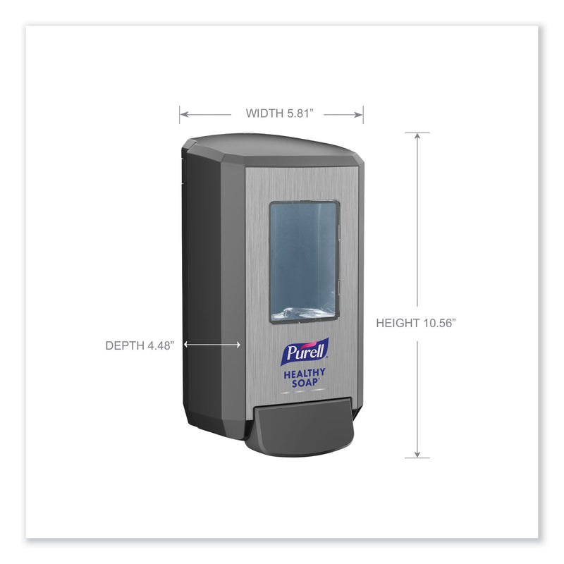 PURELL CS4 Soap Push-Style Dispenser, 1,250 mL, 4.88 x 8.8 x 11.38, Graphite