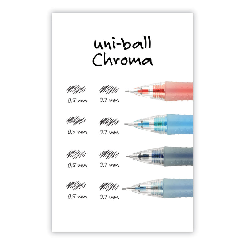 uniball Chroma Mechanical Pencil woth Leasd and Eraser Refills, 0.7 mm, HB (