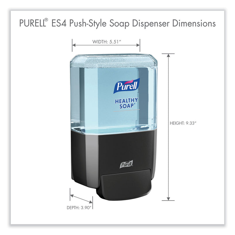 PURELL ES4 Soap Push-Style Dispenser, 1,200 mL, 4.88 x 8.8 x 11.38, Graphite