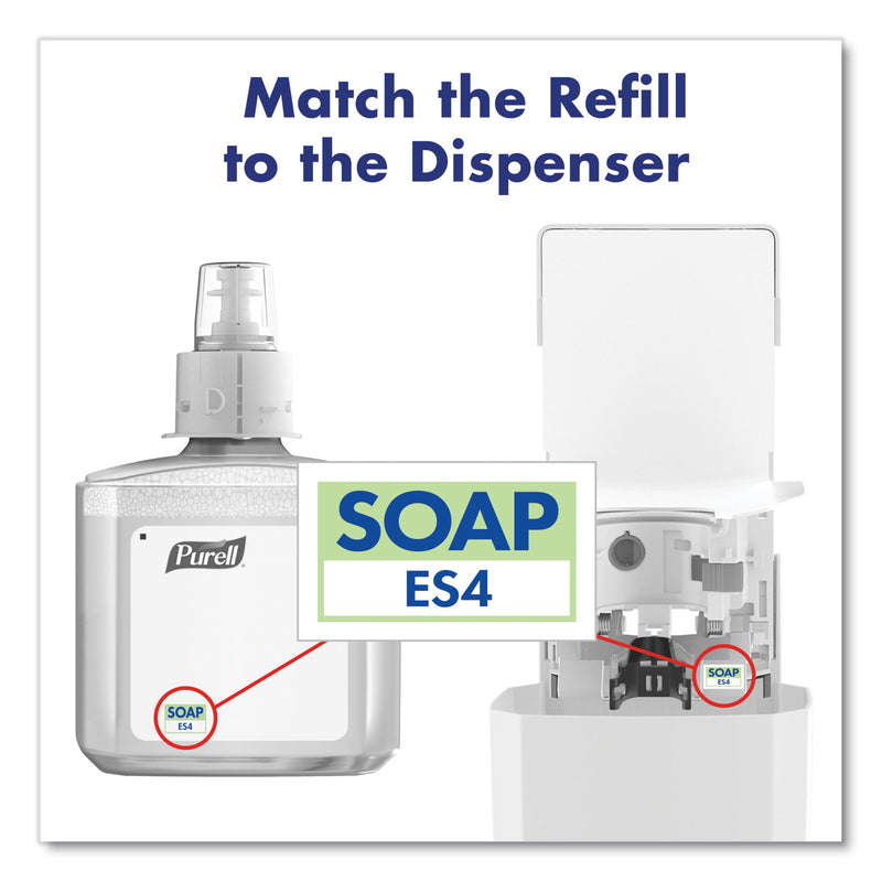 PURELL ES4 Soap Push-Style Dispenser, 1,200 mL, 4.88 x 8.8 x 11.38, White
