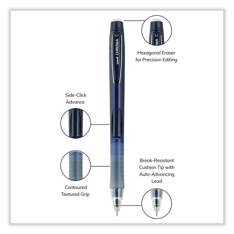 uniball Chroma Mechanical Pencil, 0.7 mm, HB (