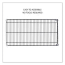 Alera 5-Shelf Wire Shelving Kit with Casters and Shelf Liners, 36w x 18d x 72h, Black Anthracite