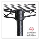 Alera 5-Shelf Wire Shelving Kit with Casters and Shelf Liners, 36w x 18d x 72h, Black Anthracite