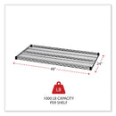 Alera Industrial Wire Shelving Extra Wire Shelves, 48w x 24d, Black, 2 Shelves/Carton