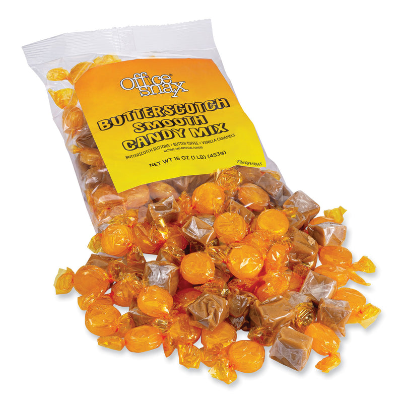 Office Snax Candy Assortments, Butterscotch Smooth Candy Mix, 1 lb Bag