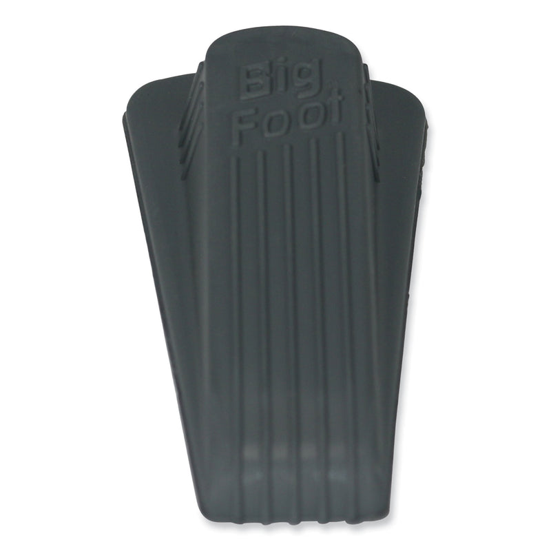 Master Caster Big Foot Doorstop, No Slip Rubber Wedge, 2.25w x 4.75d x 1.25h, Gray, 2/Pack